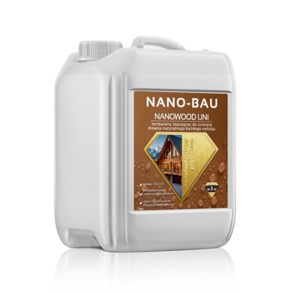 Nano-Bau NANOWOOD UNI bezbarwny impregnat do ochrony drewna naturalnego każdego rodzaju