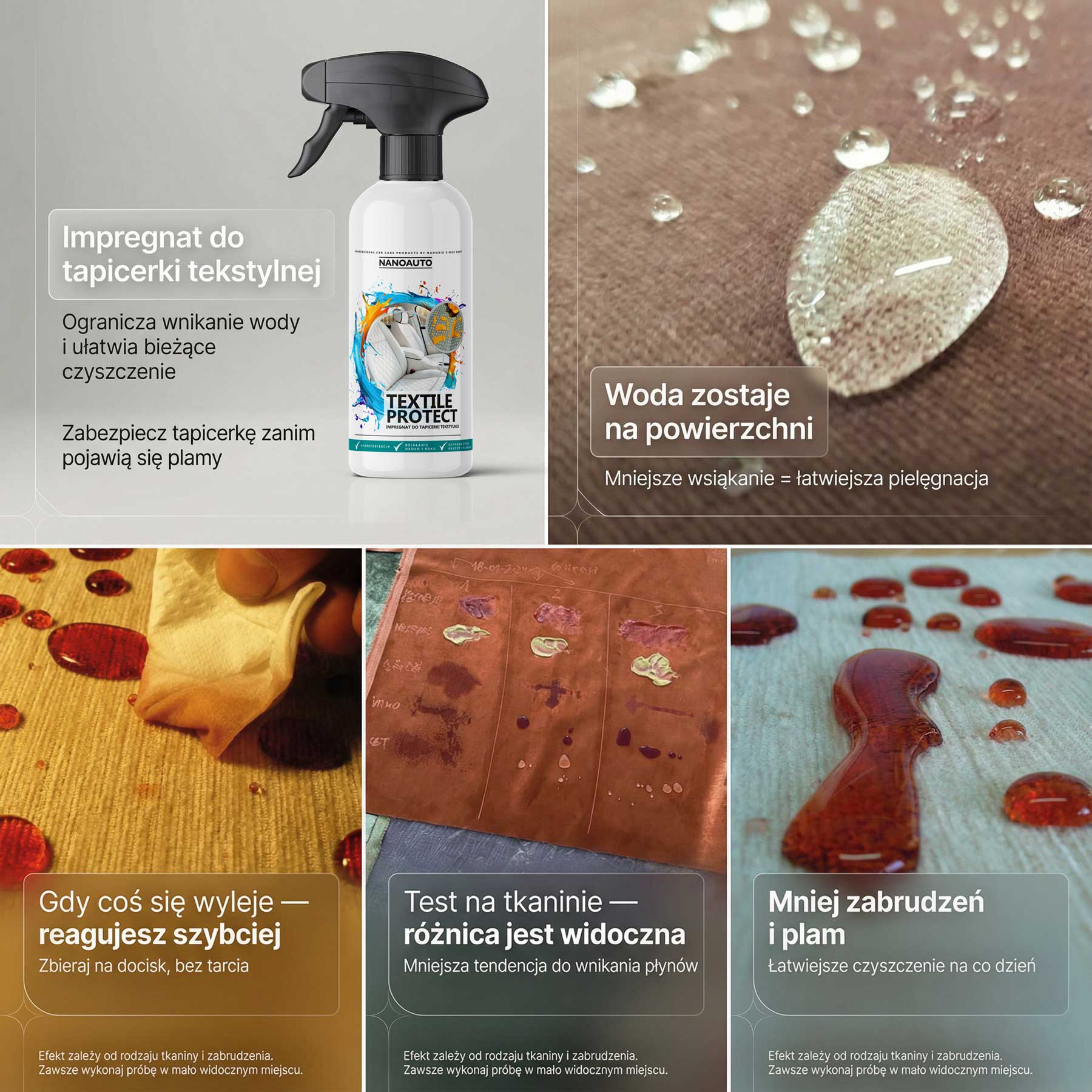 NANOAUTO TEXTILE PROTECT Impregnat do tapicerki samochodowej