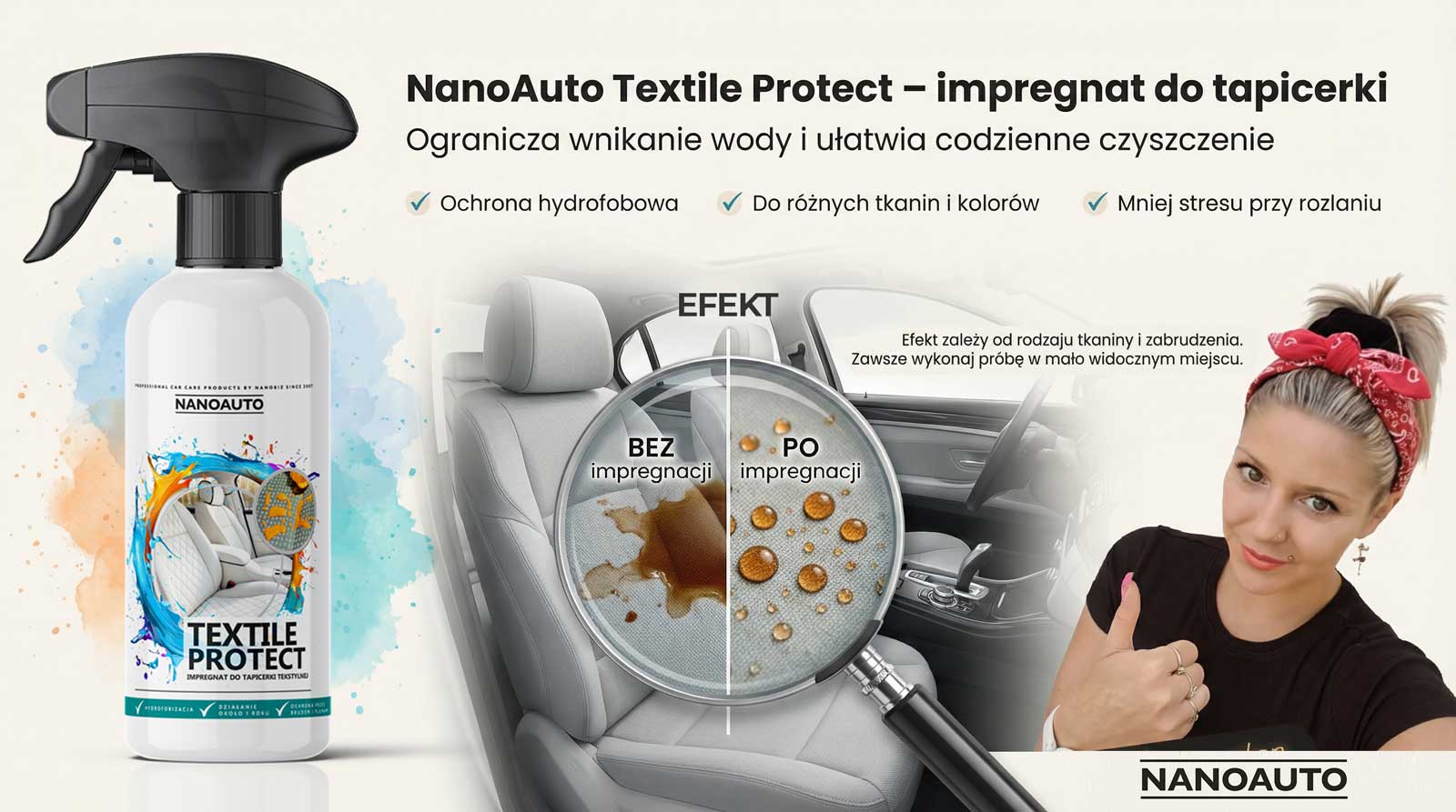 NANOAUTO TEXTILE PROTECT Impregnat do tapicerki samochodowej